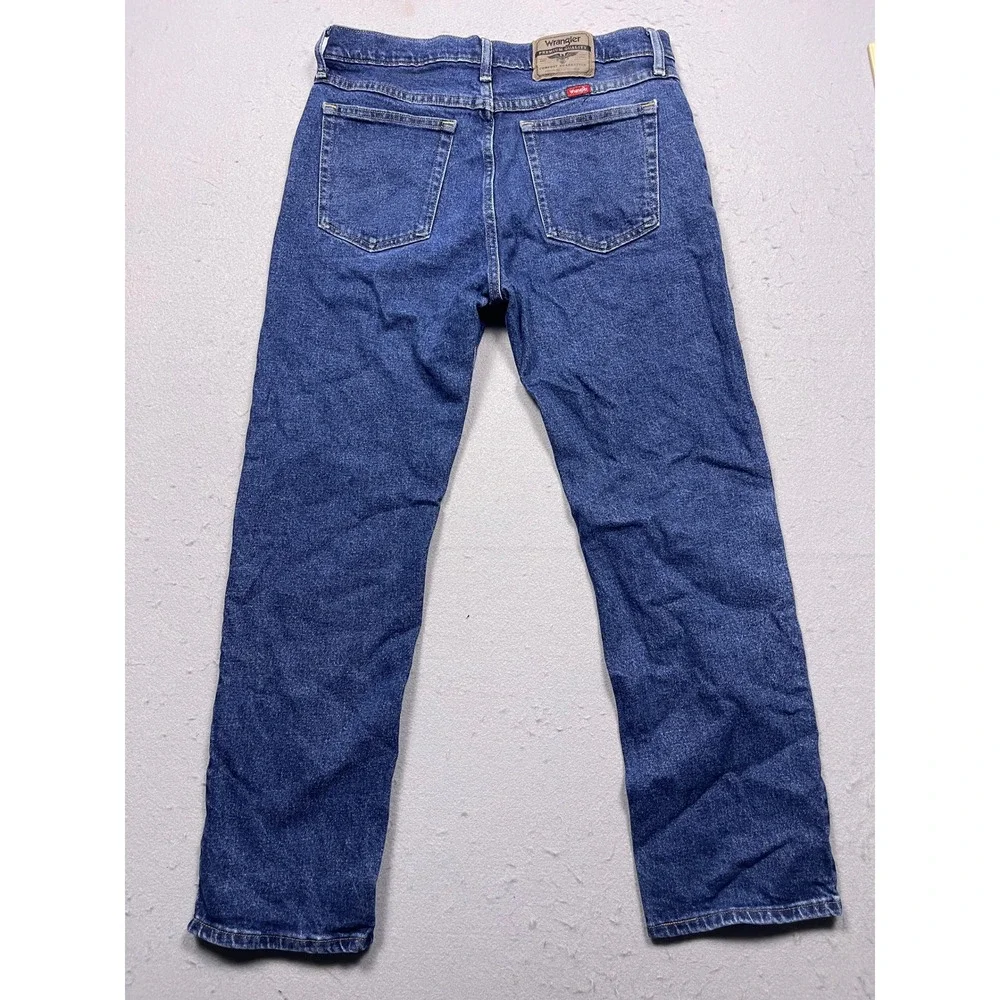 Wrangler Comfort Guaranteed Cotton Blend Blue Denim Jeans 33x30 Mens